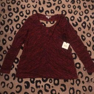 Long sleeve spacedye top